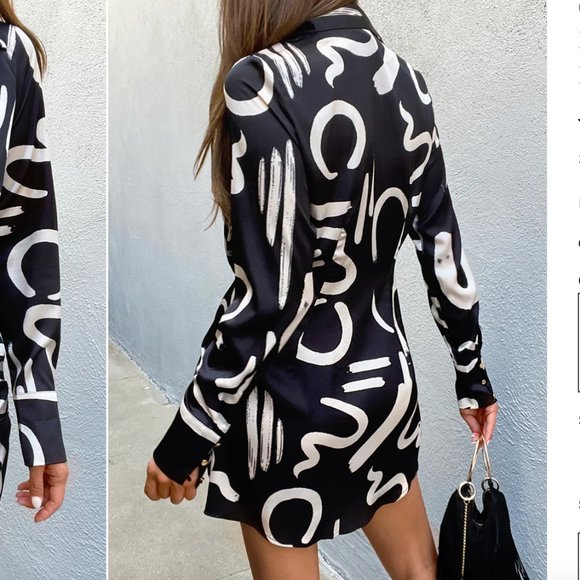 RUNAWAY The Label Ruby Blue Shirt Satin Dress - Picture 6 of 6